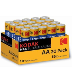 Blister pilas kodak alcalina max aa lr6  blister 20 pilas