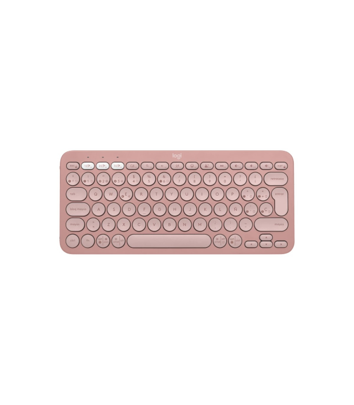 Teclado logitech pebble keys 2 k380s inalambrico rosa