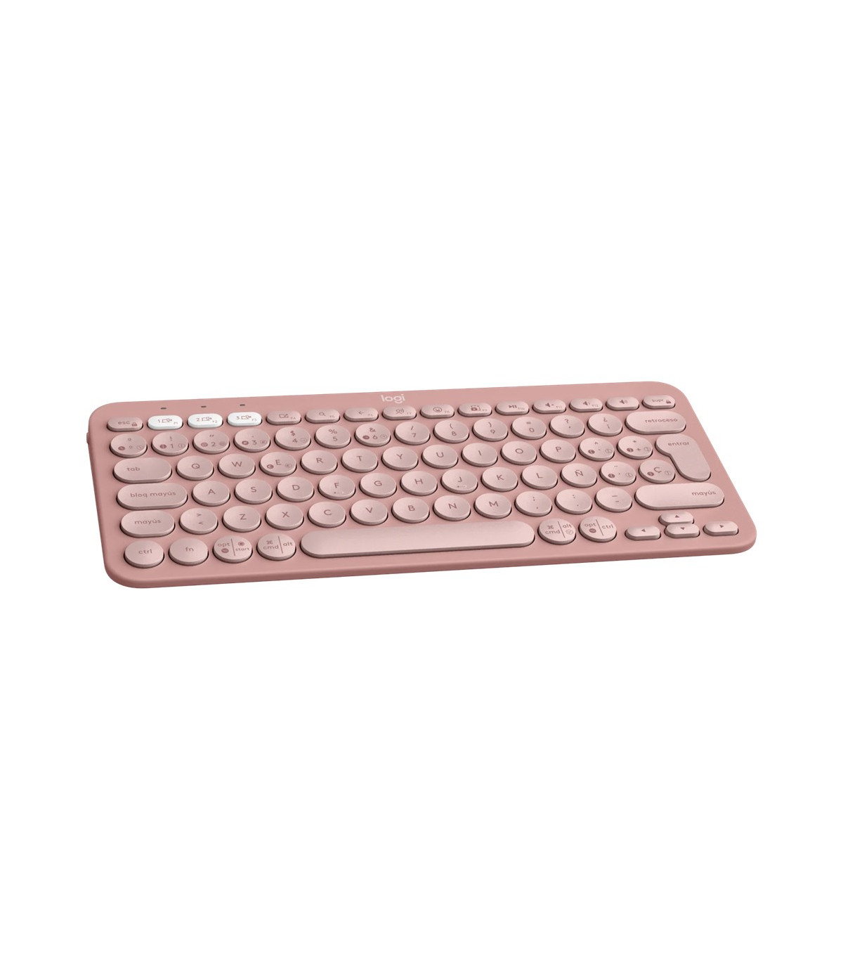 Teclado logitech pebble keys 2 k380s inalambrico rosa