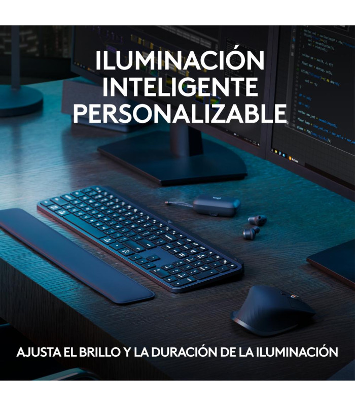 Teclado + raton logitech mx keys s combo inalambrico grafito español