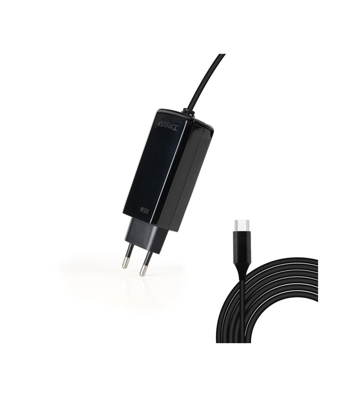 Cargador de pared tooq tqlc - usbcgan65pd - c 65w usb tipo c negro