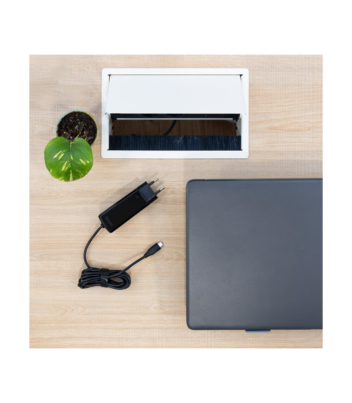 Cargador de pared tooq tqlc - usbcgan65pd - c 65w usb tipo c negro