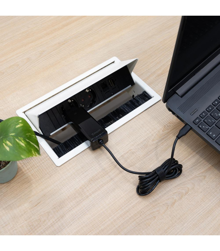 Cargador de pared tooq tqlc - usbcgan65pd - c 65w usb tipo c negro