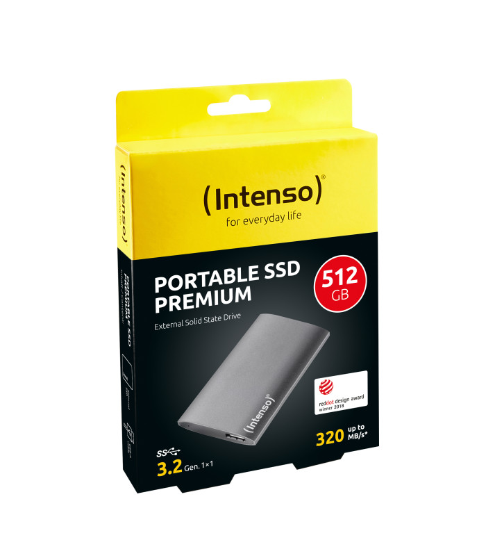 Disco duro externo solido ssd intenso 512gb premium edition 1.8 pulgadas