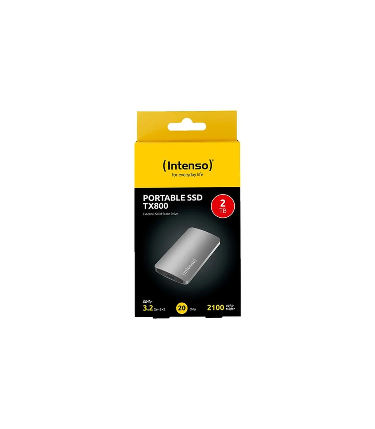 Disco duro externo solido ssd intenso tx800 2tb usb tipo c
