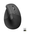 Mouse raton vertical logitech lift for business 6 botones 4000 dpi wireless inalambrico grafito
