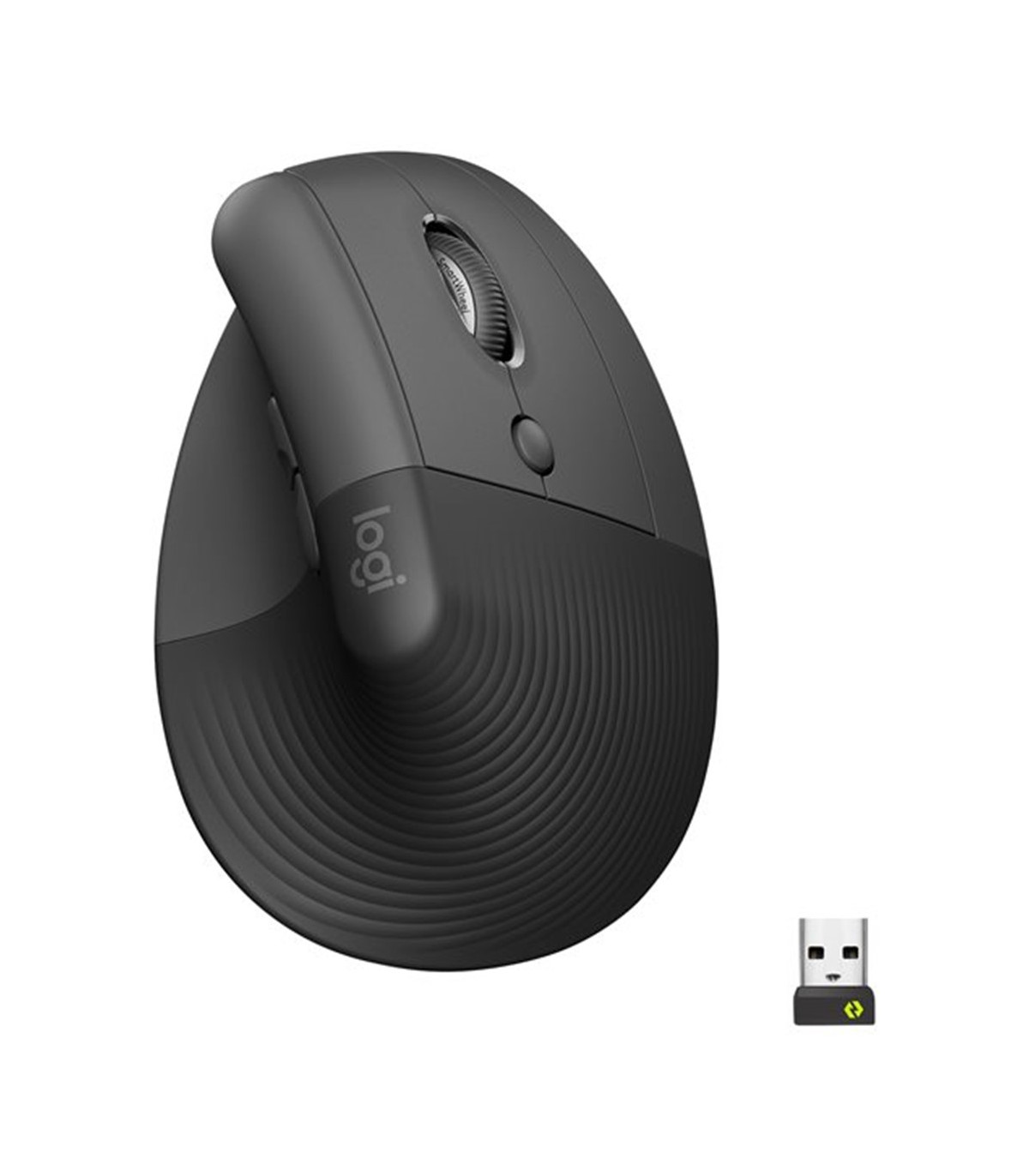 Mouse raton vertical logitech lift for business 6 botones 4000 dpi wireless inalambrico grafito