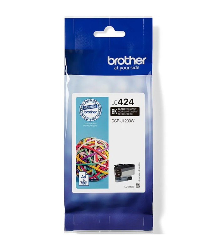 Cartucho tinta brother lc424bk negro 750 paginas