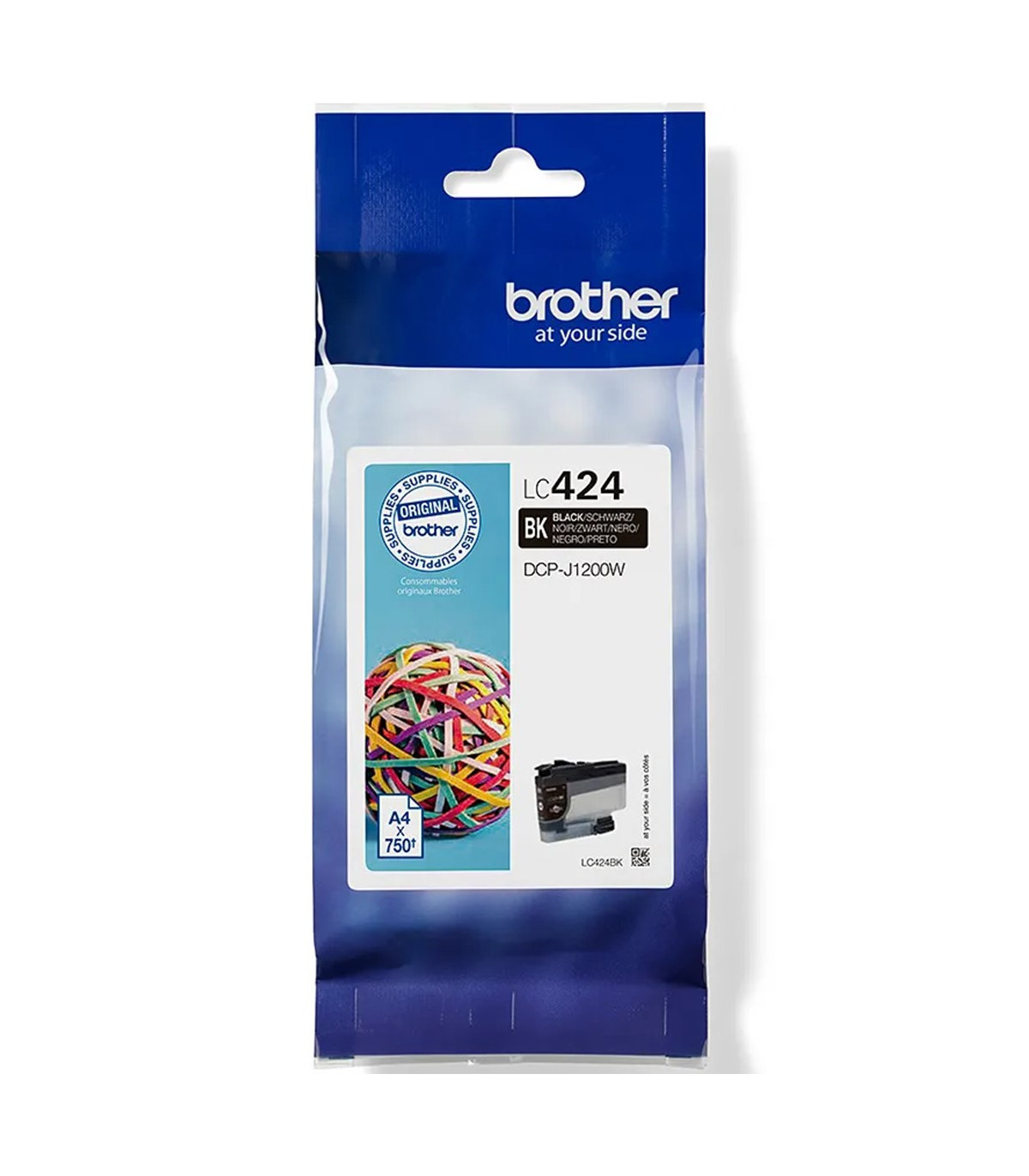 Cartucho tinta brother lc424bk negro 750 paginas