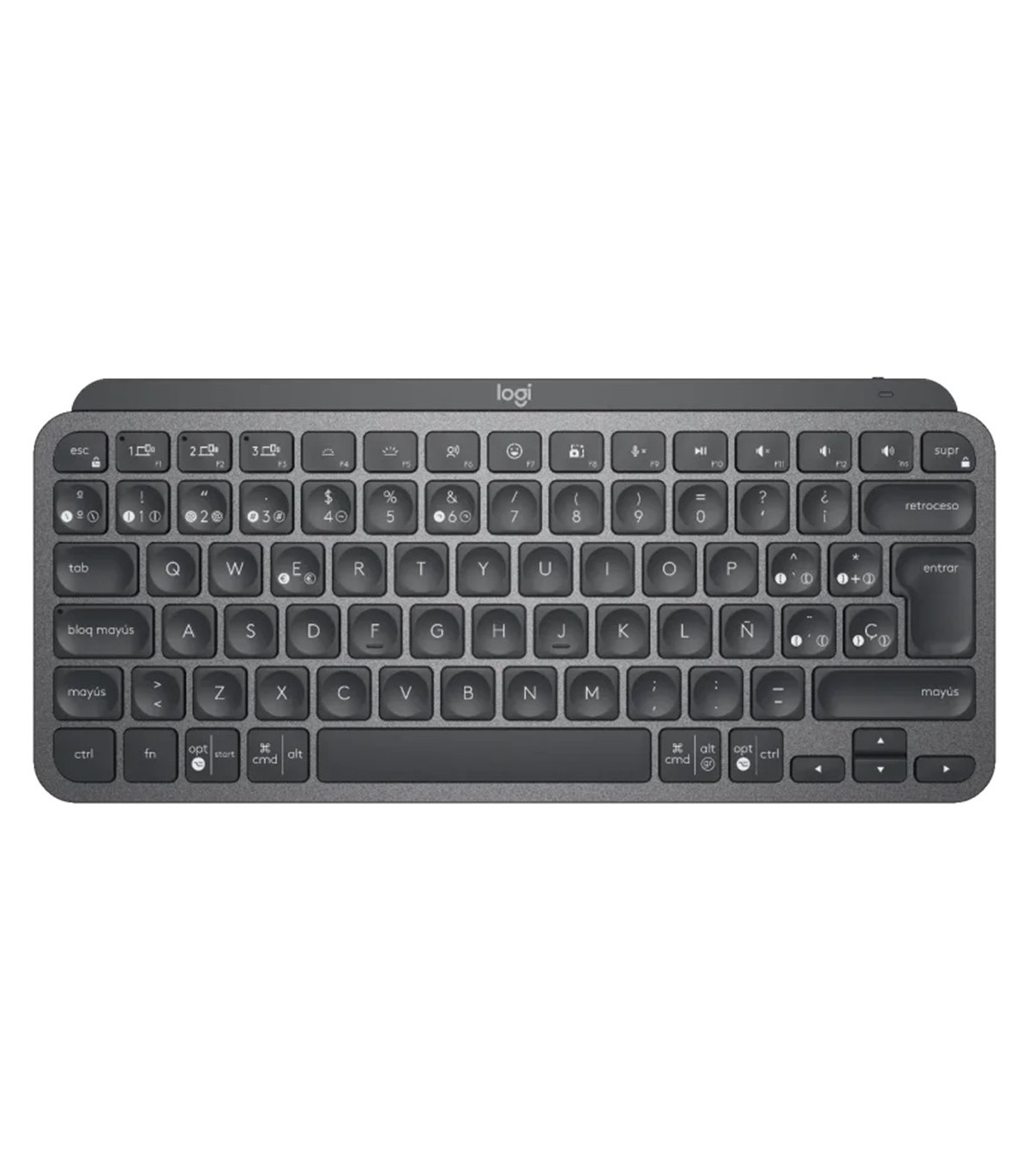 Teclado logitech mx keys mini grafito wireless inalambrico español bateria