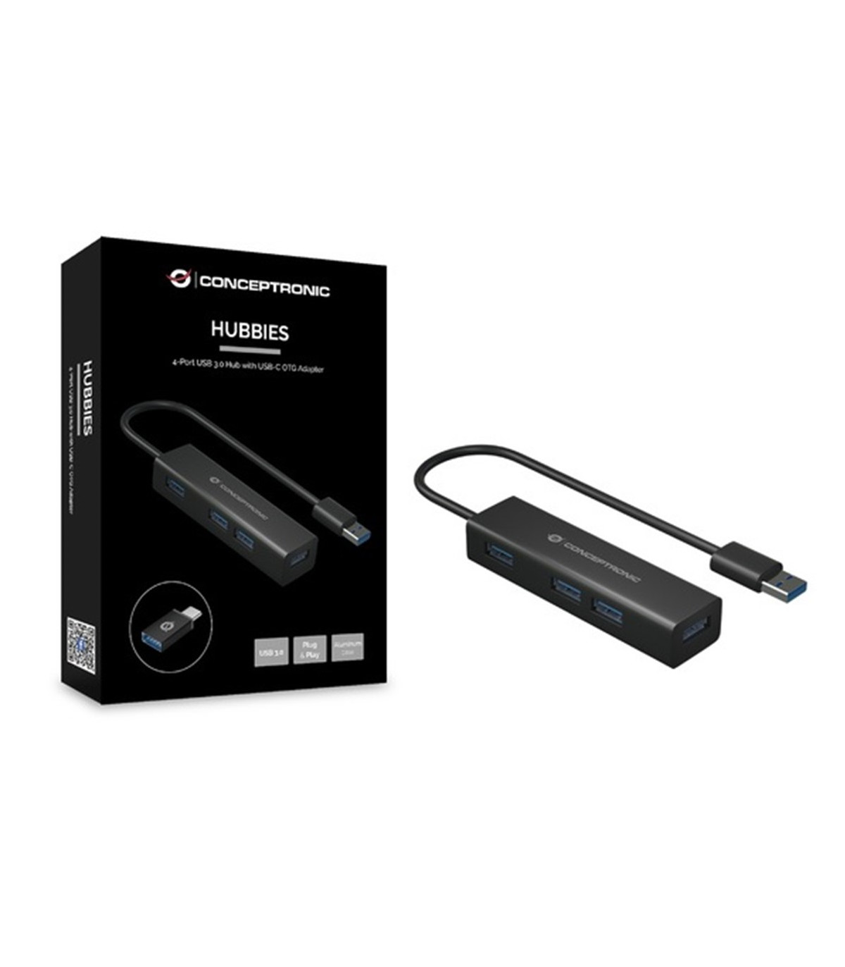Hub usb 3.0 conceptronic hubbies06b 4 puertos