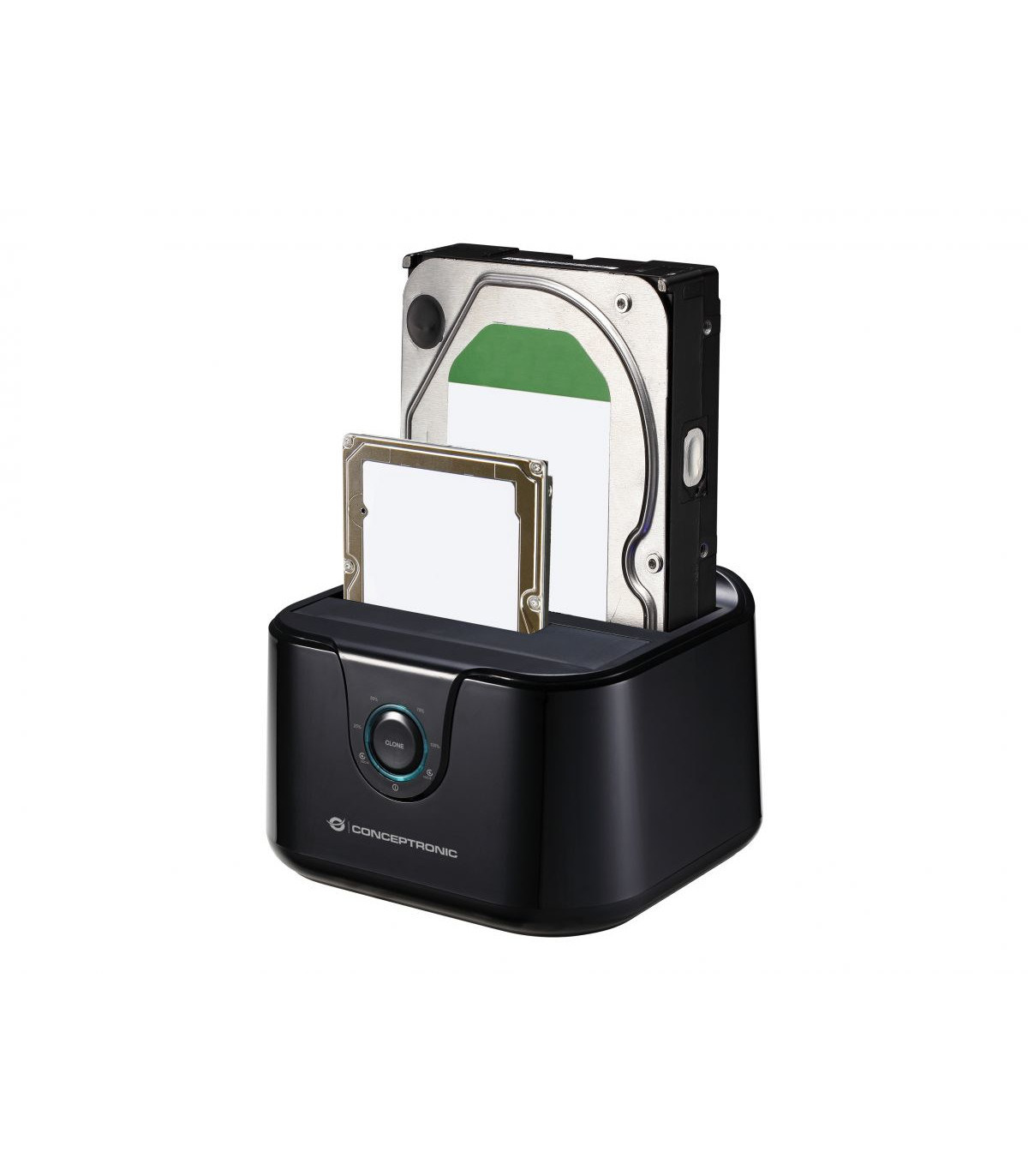 Base dock discos sata conceptronic 2 bahias 2.5 pulgadas -  3.5 pulgadas - usb tipo c - sata - funcion clonacion