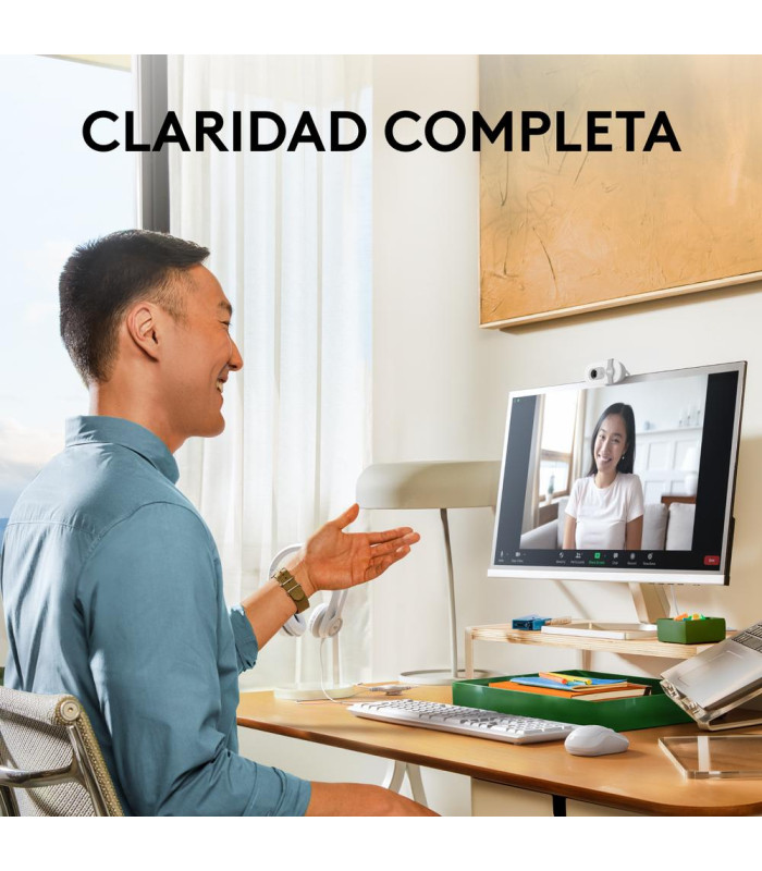 Webcam logitech brio 100 blanco full hd -  usb