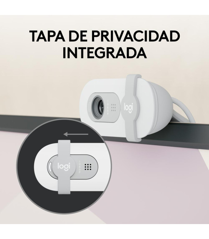 Webcam logitech brio 100 blanco full hd -  usb