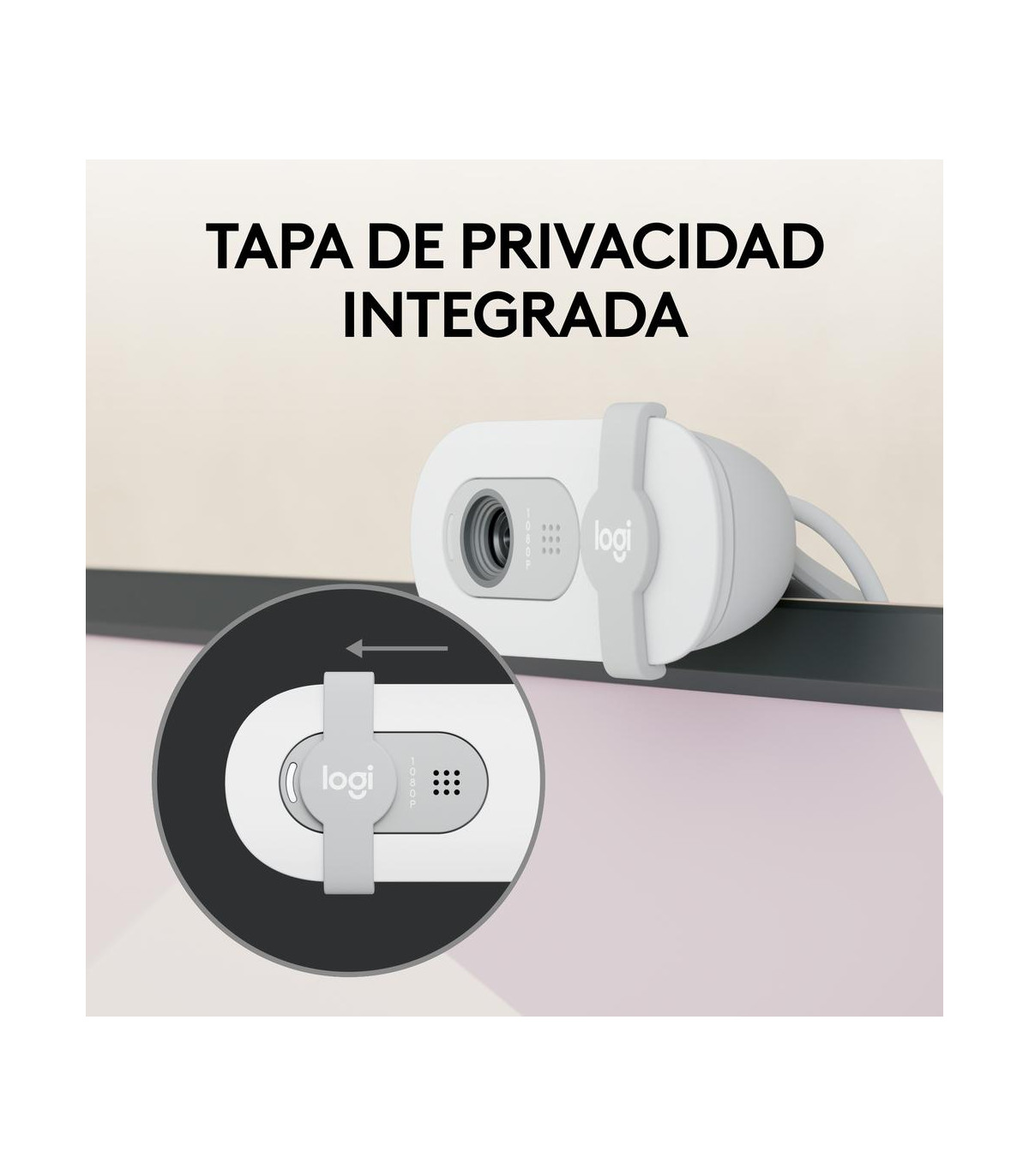 Webcam logitech brio 100 blanco full hd -  usb