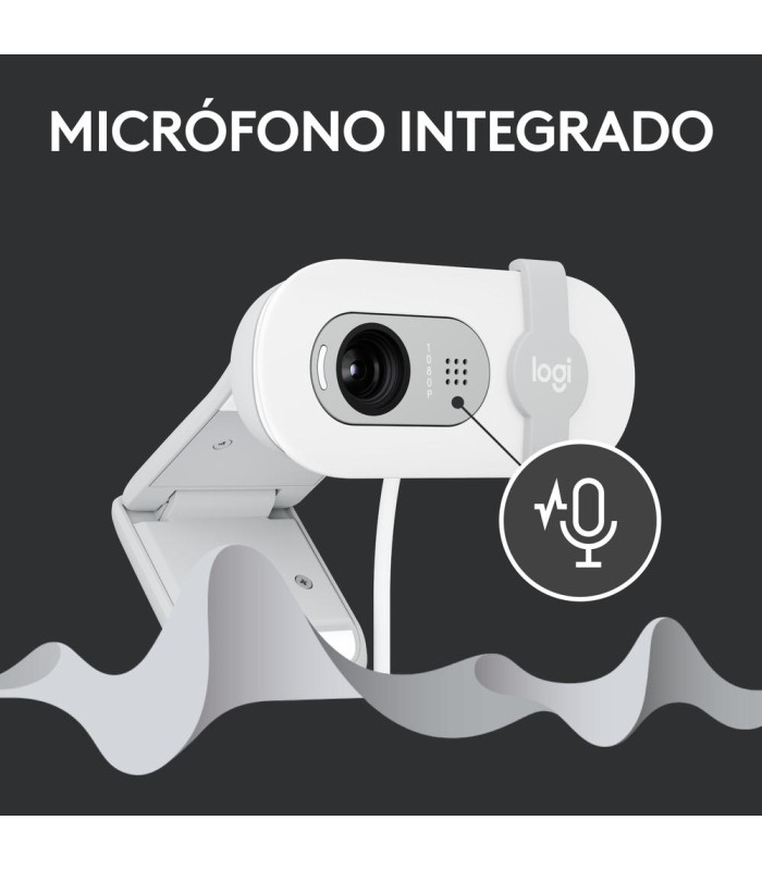 Webcam logitech brio 100 blanco full hd -  usb