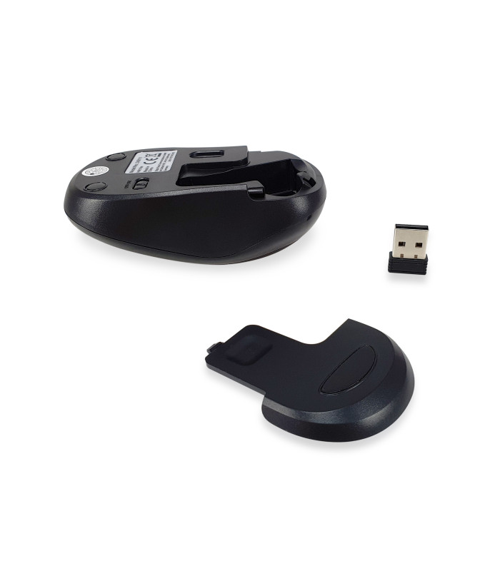 Mouse raton equip comfort wireless inalambrico - 1200dpi - negro