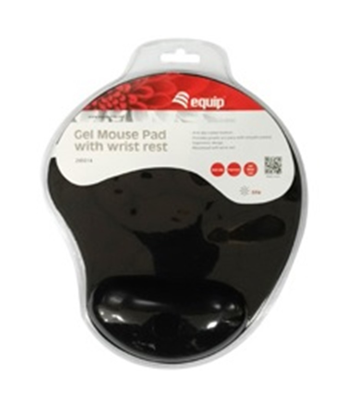 Alfombrilla  equip life con reposamuñecas - antideslizante - negro