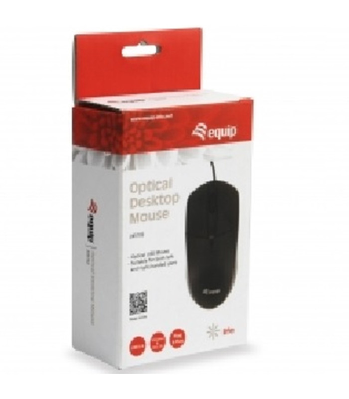 Mouse raton equip life 2 botones optico usb negro 1000dpi
