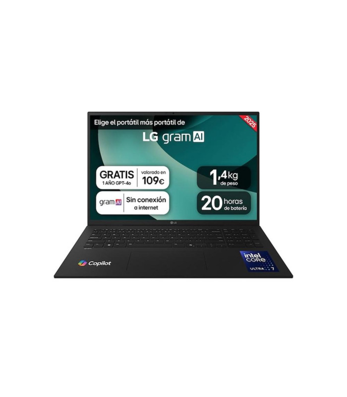 Portatil lg 17zd90t - g.ax88b u7 - 255h -  32gb -  ssd 1tb -  17 pulgadas -  freedos