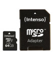 Tarjeta memoria micro sd intenso 64gb uhs - i cl10 + adaptador sd