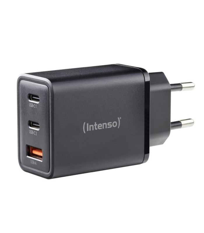 Cargador de pared intenso gan w65acc 2x usb tipo c 1x usb tipo a negro