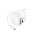 Cargador de pared intenso 65w gan w65acic retractil blanco