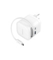 Cargador de pared intenso 65w gan w65acic retractil blanco