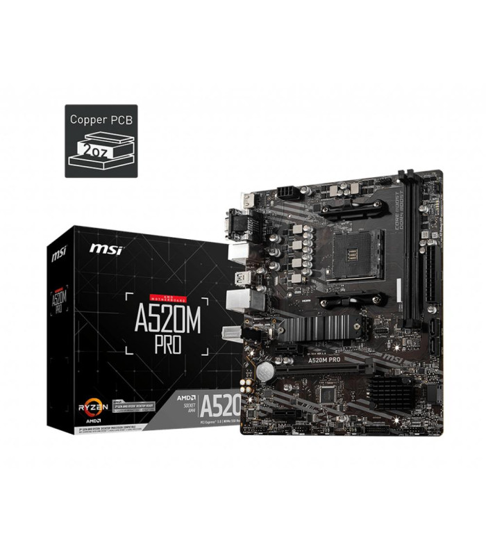 Placa base msi am4 a520m pro m - atx