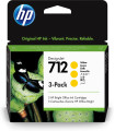 Pack 3 cartuchos hp 712 designjet t200 - t600 amarillo