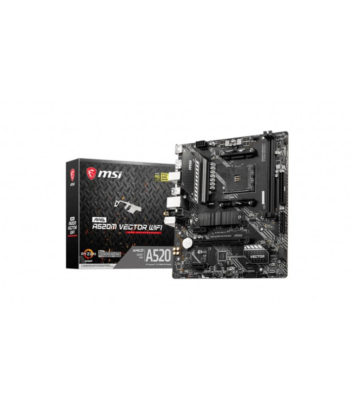 Placa base msi a520m vector wifi am4 matx 2xddr4