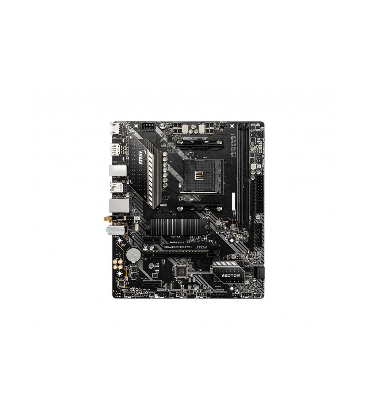 Placa base msi a520m vector wifi am4 matx 2xddr4
