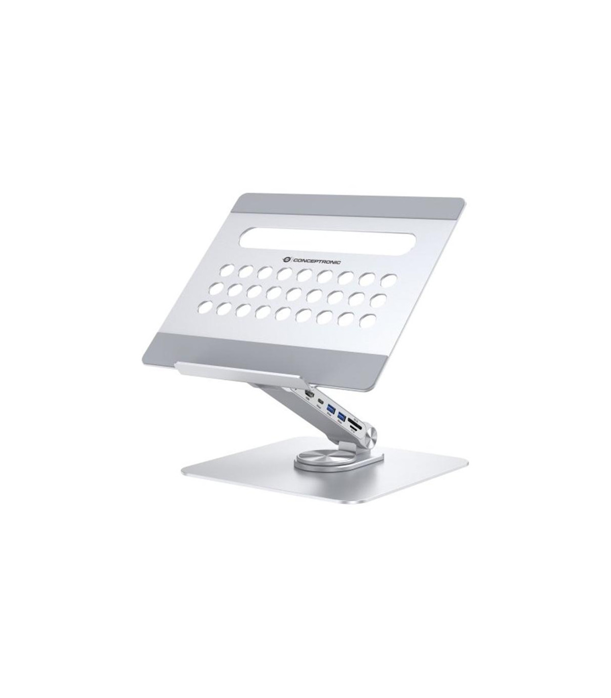 Docking station conceptronic 7 en 1 + soporte para portatil