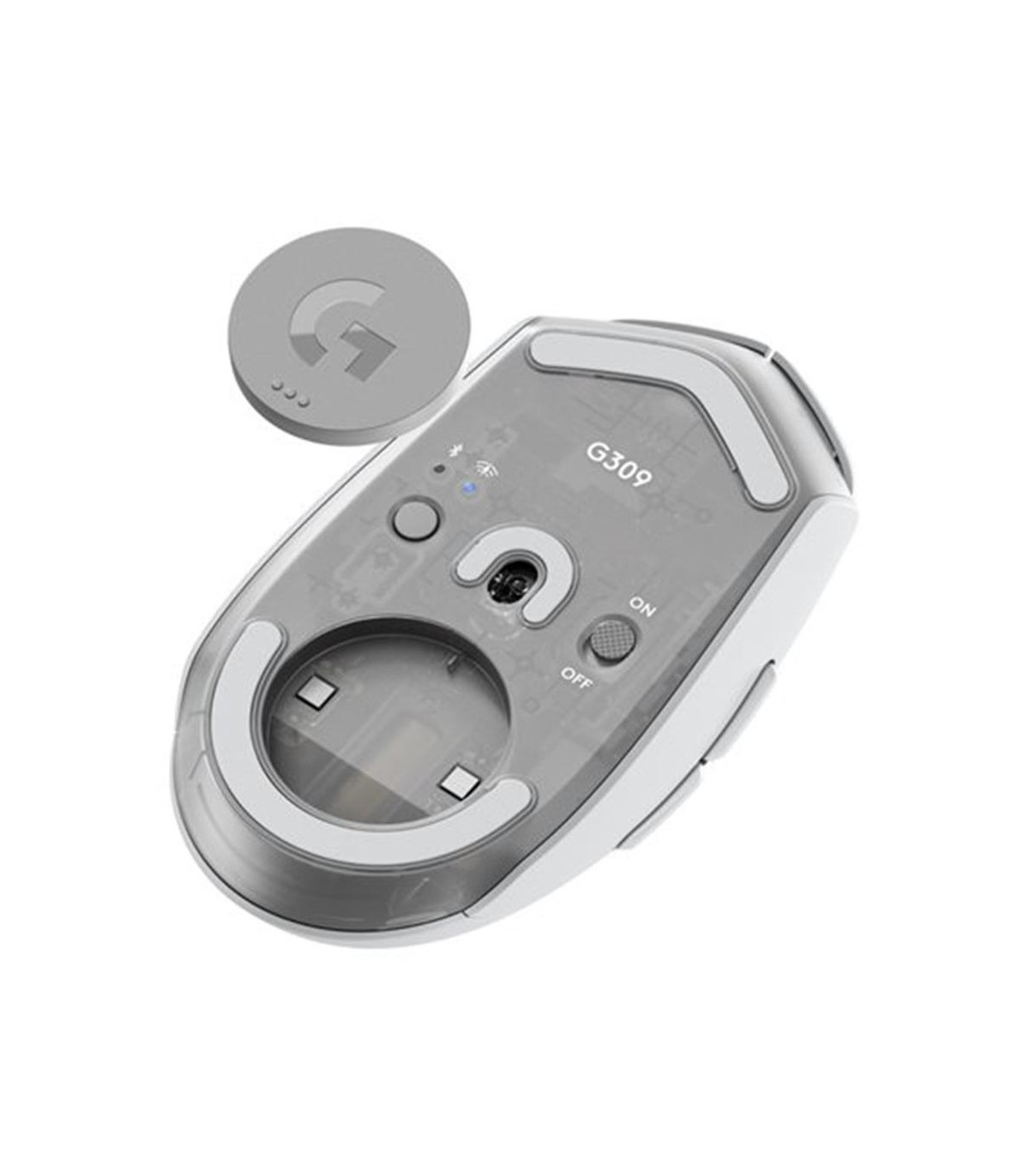 Raton inalambrico gaming logitech g g309 blanco