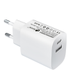 Cargador carga rapida 20w leotec 1 usb tipo - c pd 1 usb - a blanco