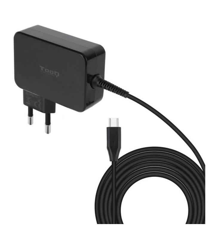 Cargador de pared tooq tqlc - usbcgan100pd 100w usb tipo c negro