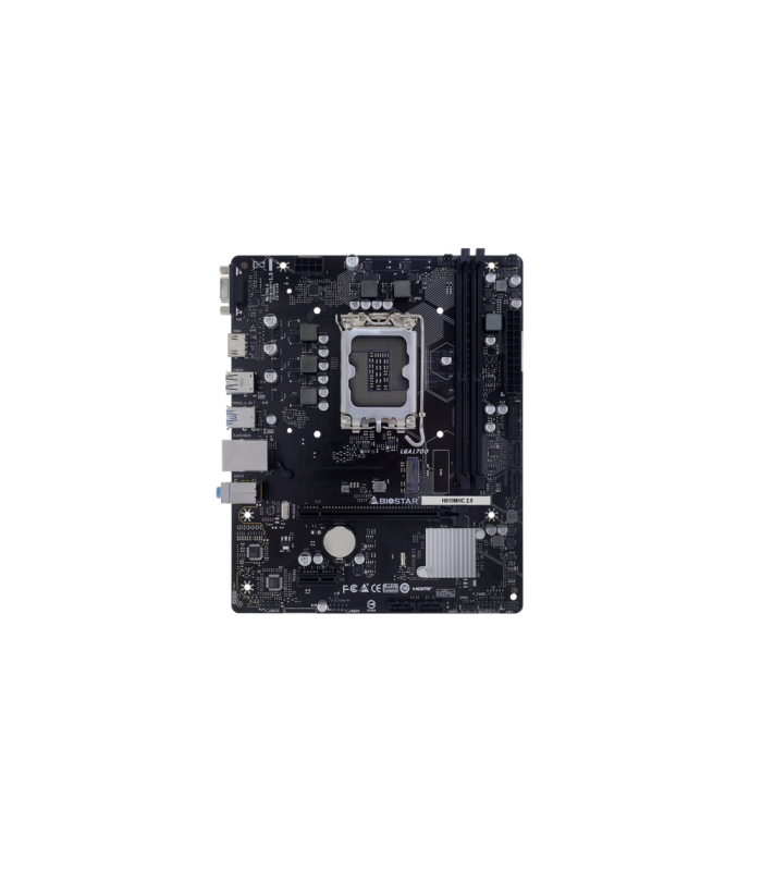 Placa base biostar h610mhc 2.0 lga1700 ddr4 matx