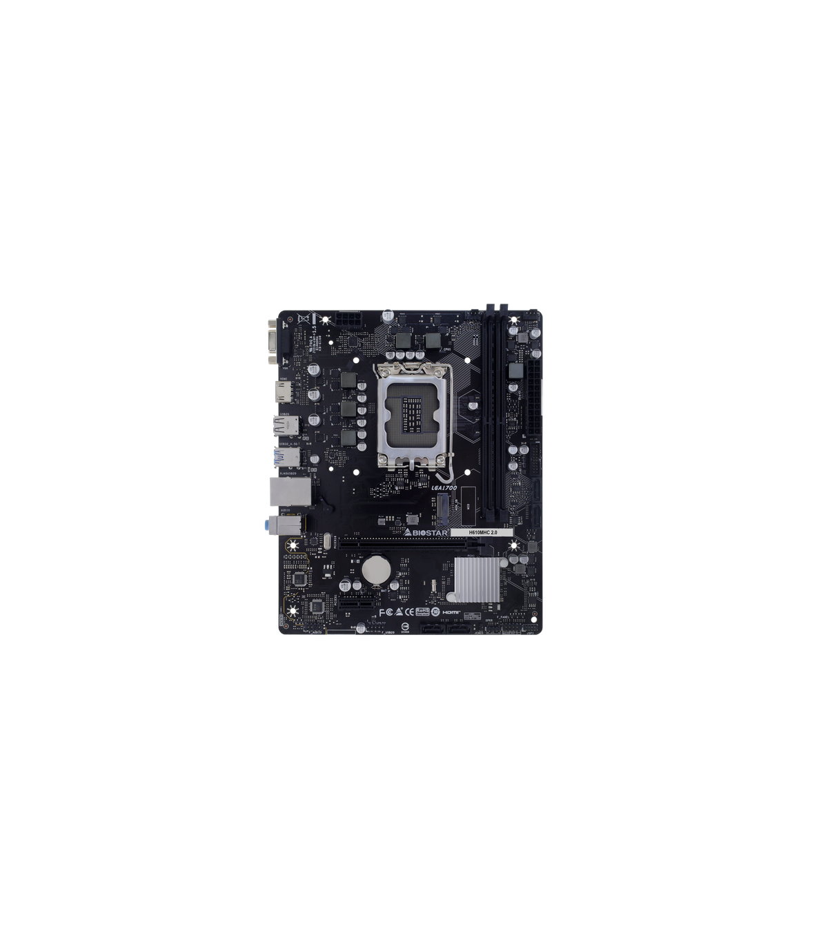 Placa base biostar h610mhc 2.0 lga1700 ddr4 matx