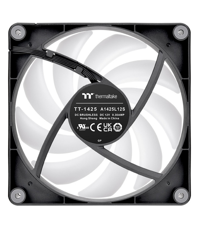 Ventilador caja inverso thermaltake ct140 argb 2x 140mm negro