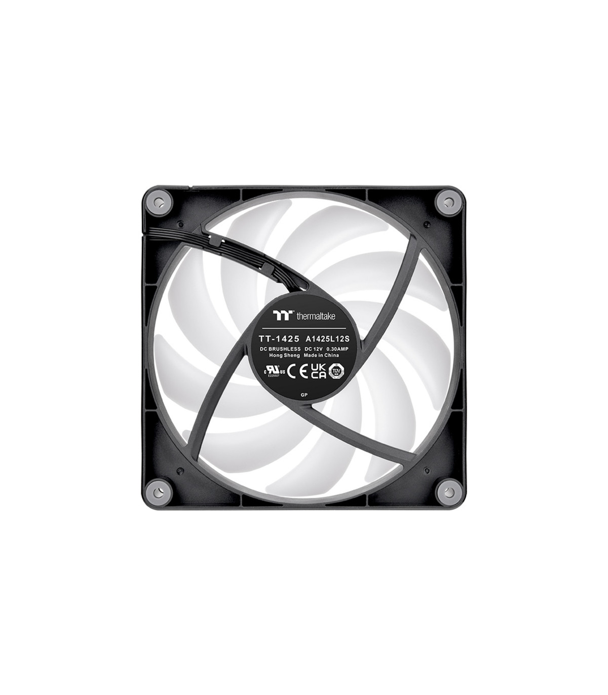 Ventilador caja inverso thermaltake ct140 argb 2x 140mm negro