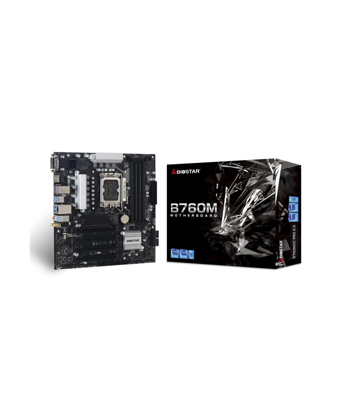 Placa base biostar b760mxc pro matx -  4xddr5 -  8x sata3 lga 1700