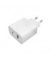 Cargador de pared xiaomi mi dual usb tipo a - usb tipo c - 33w - blanco