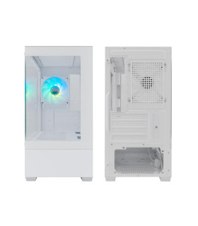 Caja ordenador gaming coolbox gm200 vision lite matx argb cristal templado blanco