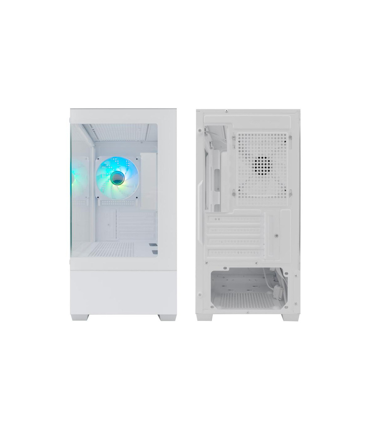 Caja ordenador gaming coolbox gm200 vision lite matx argb cristal templado blanco