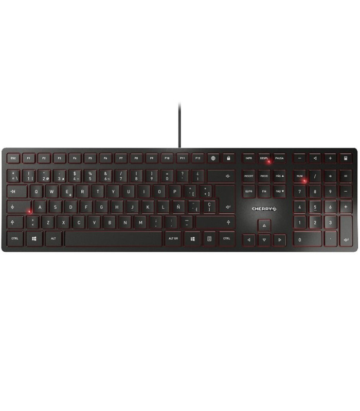 Teclado cherry kc 6000 slim ultraplano negro