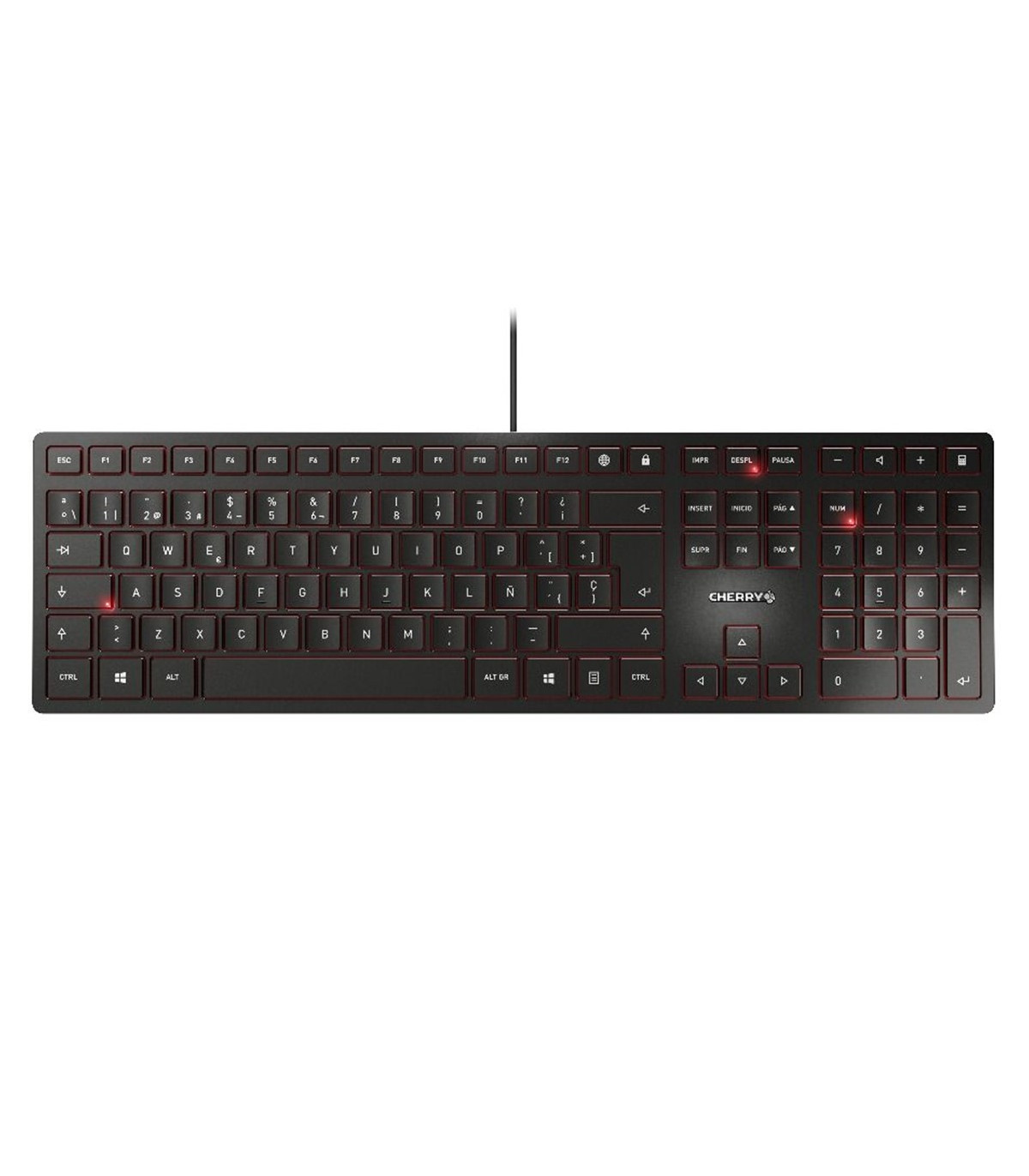 Teclado cherry kc 6000 slim ultraplano negro
