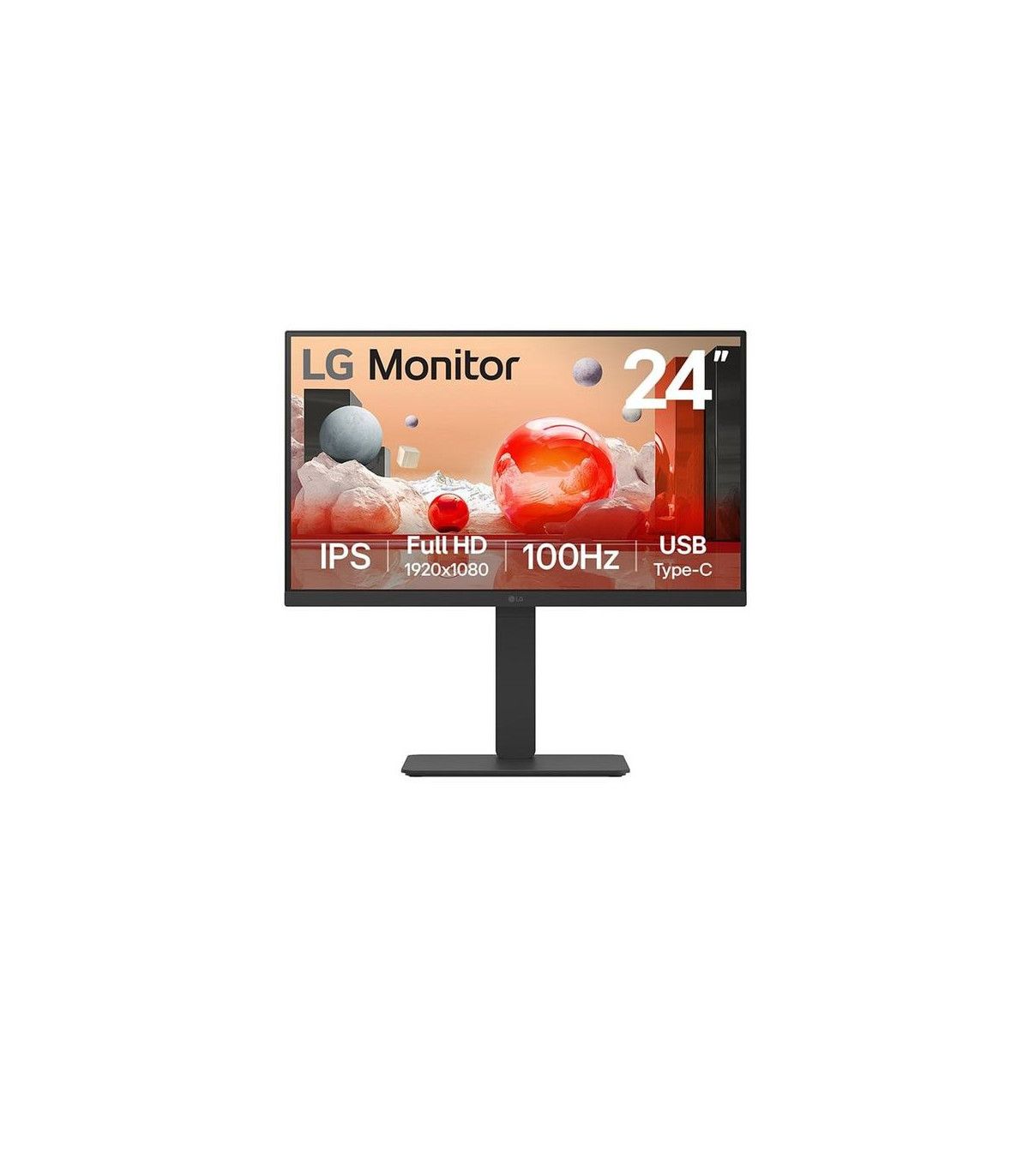 Monitor led ips lg 24ba650 23.8 pulgadas 1920 x 1080 5ms hdmi displayport usb - c altavoces reg. altura