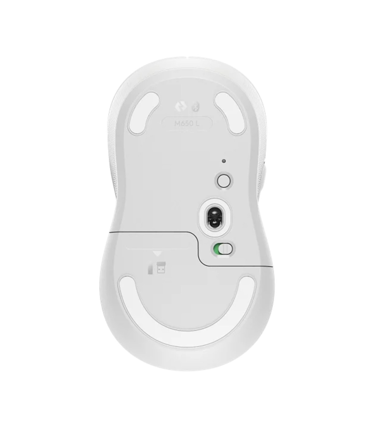 Mouse raton logitech m650 grande optico wireless inalambrico blanco crudo