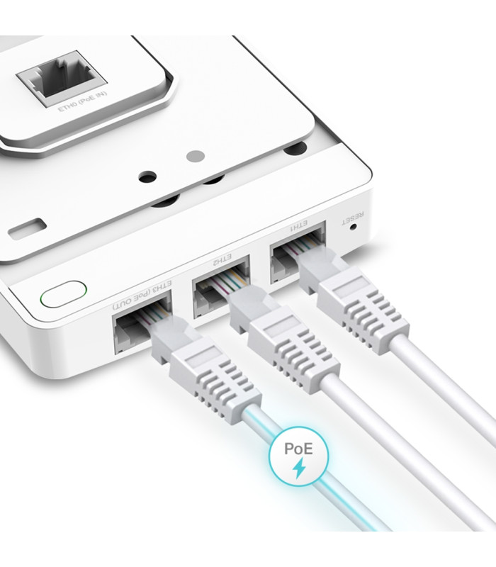 Punto de acceso inalambrico de pared tp - link eap235 - wall wifi mu - mimo omada ac1200