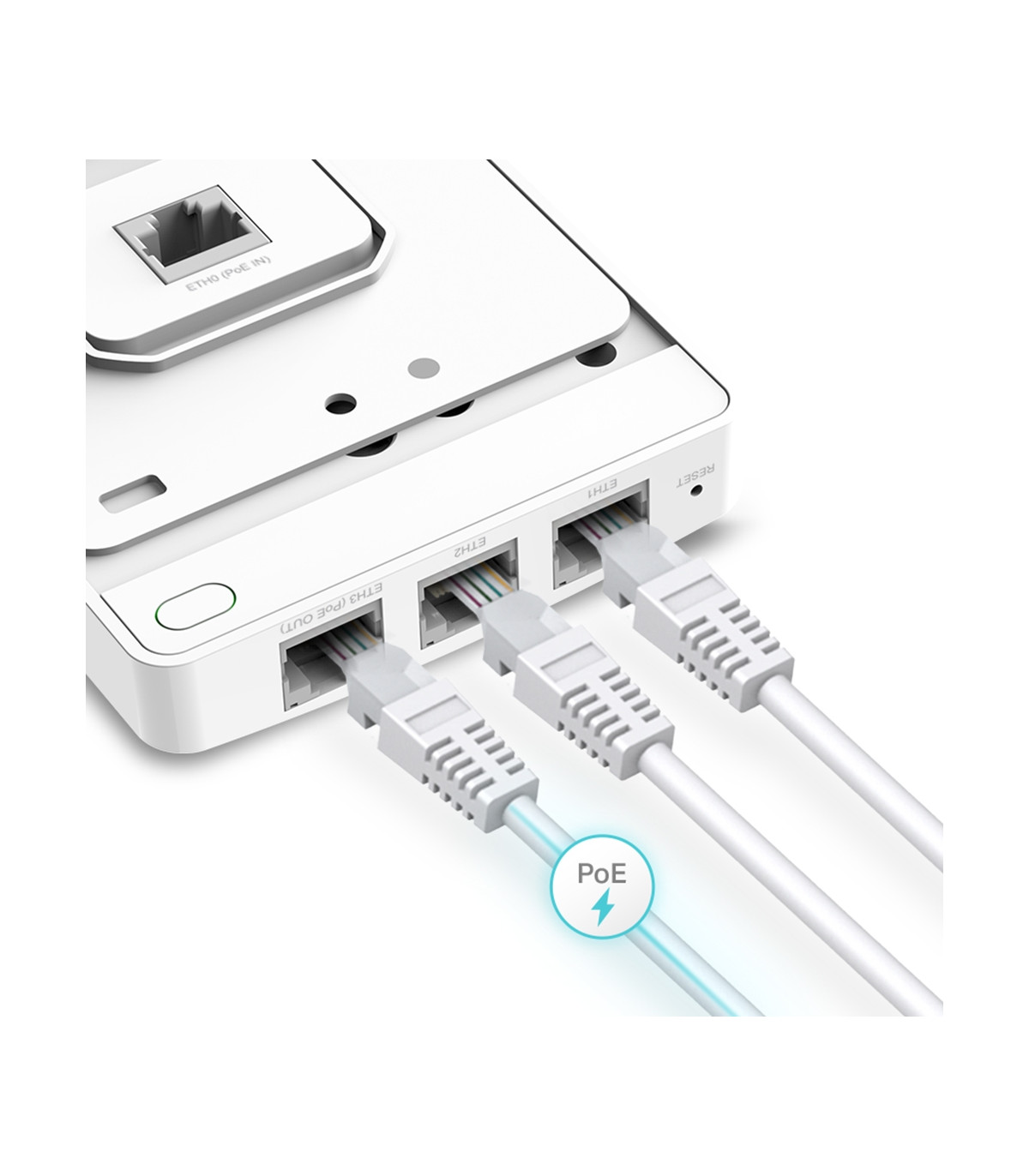 Punto de acceso inalambrico de pared tp - link eap235 - wall wifi mu - mimo omada ac1200